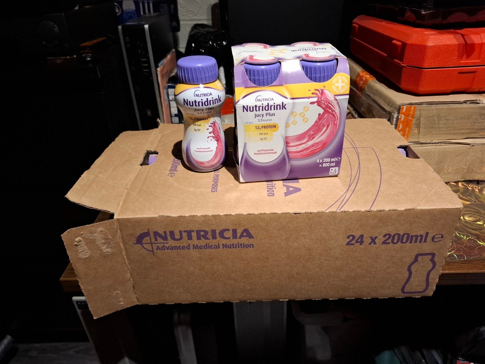 24x Nutricia Jucy Plus 12G EIWIT - Framboos !!10 EURO!!, Ophalen