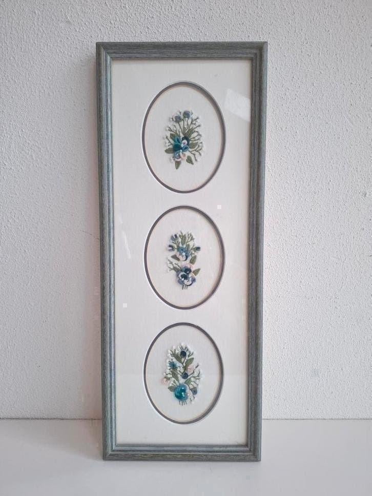 Mooi ingelijst bordurwerk, Hobby en Vrije tijd, Borduren en Borduurmachines, Ophalen of Verzenden, Zo goed als nieuw