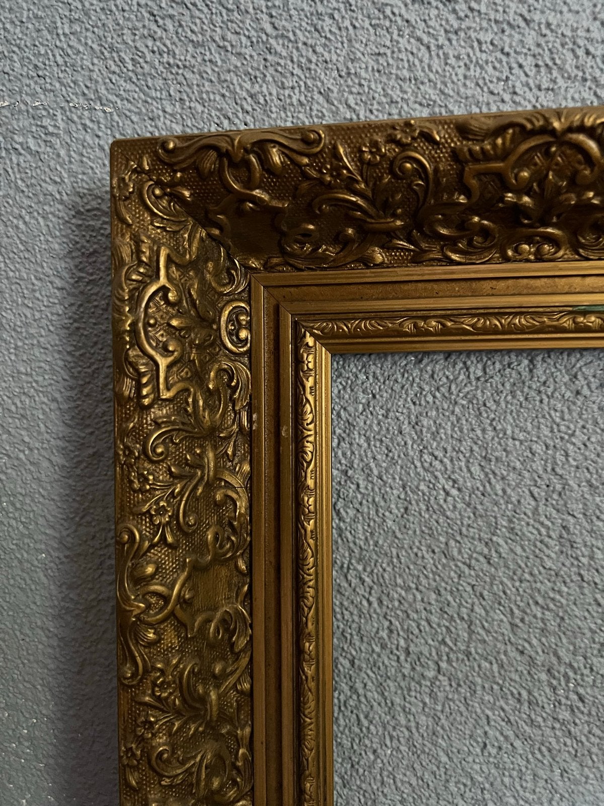 Set van 2 Antieke Barokke Gouden Schilderijlijsten, Ophalen, Gebruikt, Schilderijlijst, Goud