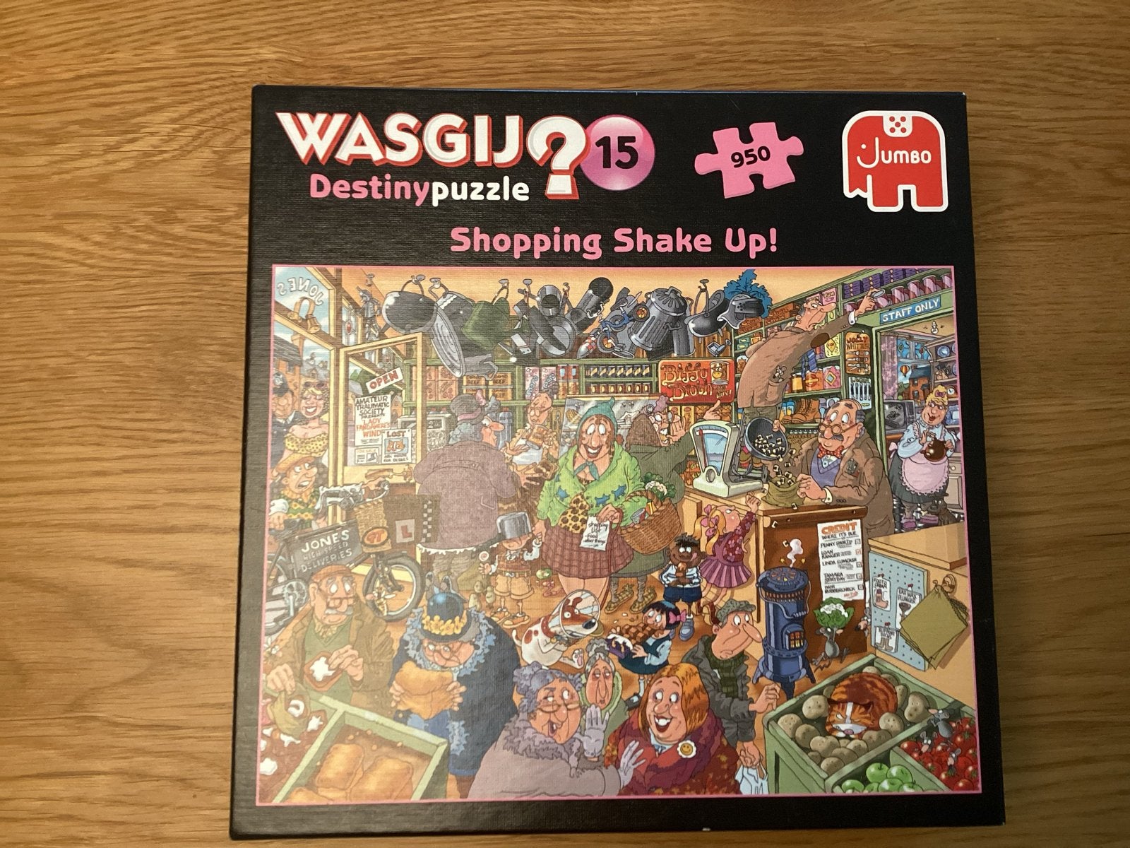Wasgij Destiny 15: Shopping Shake Up! Legpuzzel 950 stukjes, Ophalen, 500 t/m 1500 stukjes, Zo goed als nieuw, Legpuzzel