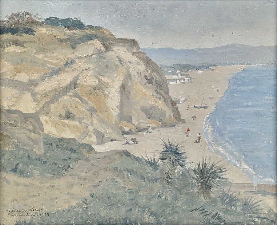221. Schilderij, Willem Witjens - "Torremolinos", 1954, Ophalen