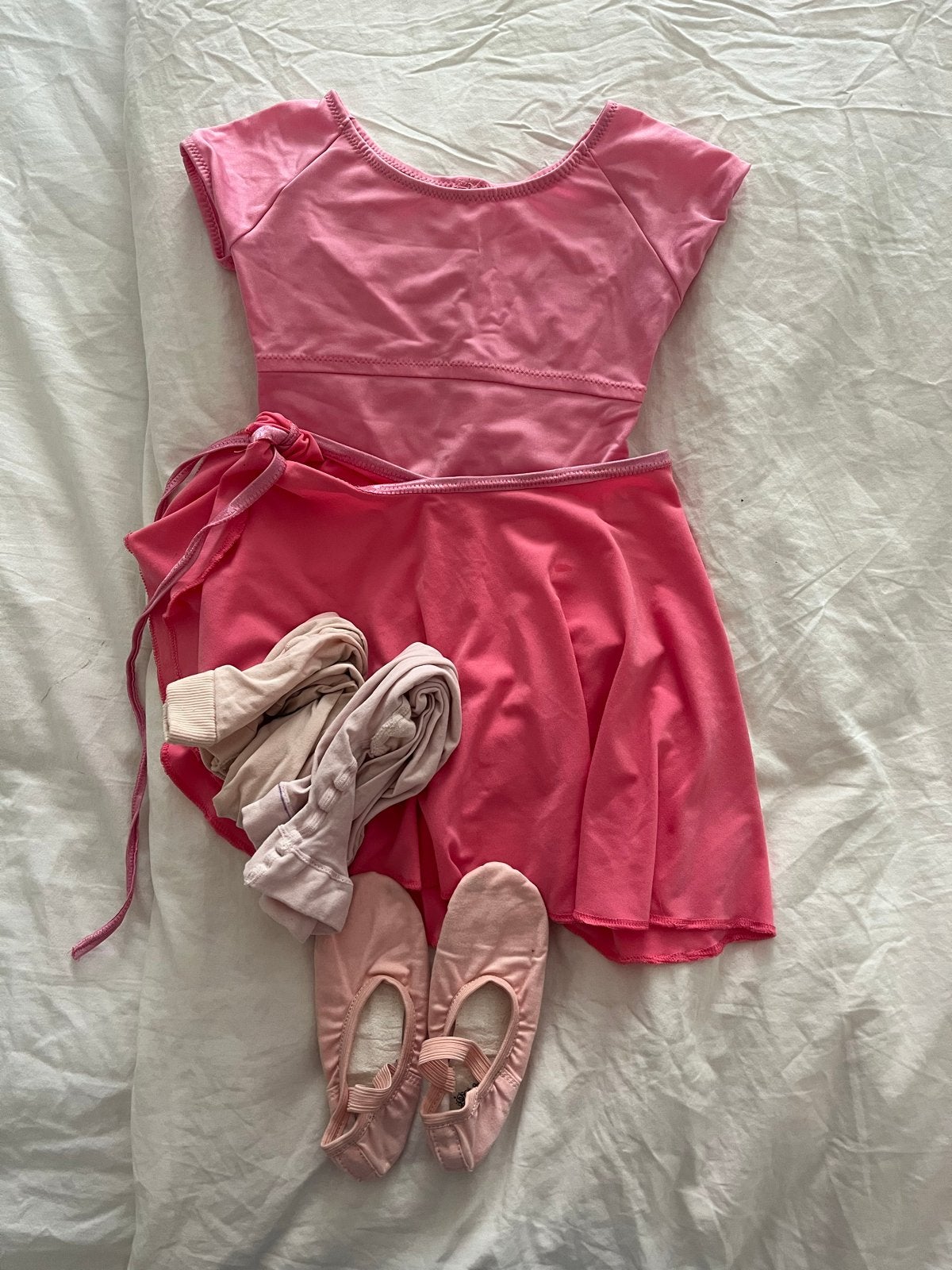 Roze balletpakje met rokje en balletschoentjes (3-4 jaar), Ophalen, Gebruikt, Kleding