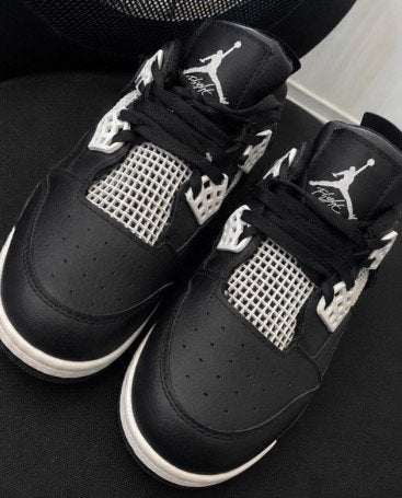 Nike Air Jordan 4 Retro Zwart Wit Sneakers, Verzenden, Nieuw, Zwart, Sneakers of Gympen