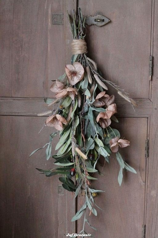 Gebonden toef van zijdebloemen, Www.jufbrocante.nl, Www.jufbrocante.nl, Nieuw, Ophalen of Verzenden