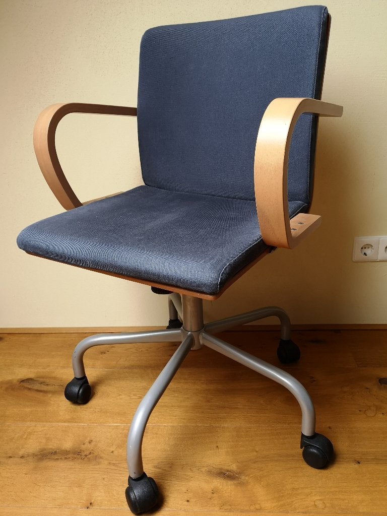 Ikea bureaustoel ID No. 12044, Huis en Inrichting, Ophalen, Gebruikt, Blauw, Bureaustoel