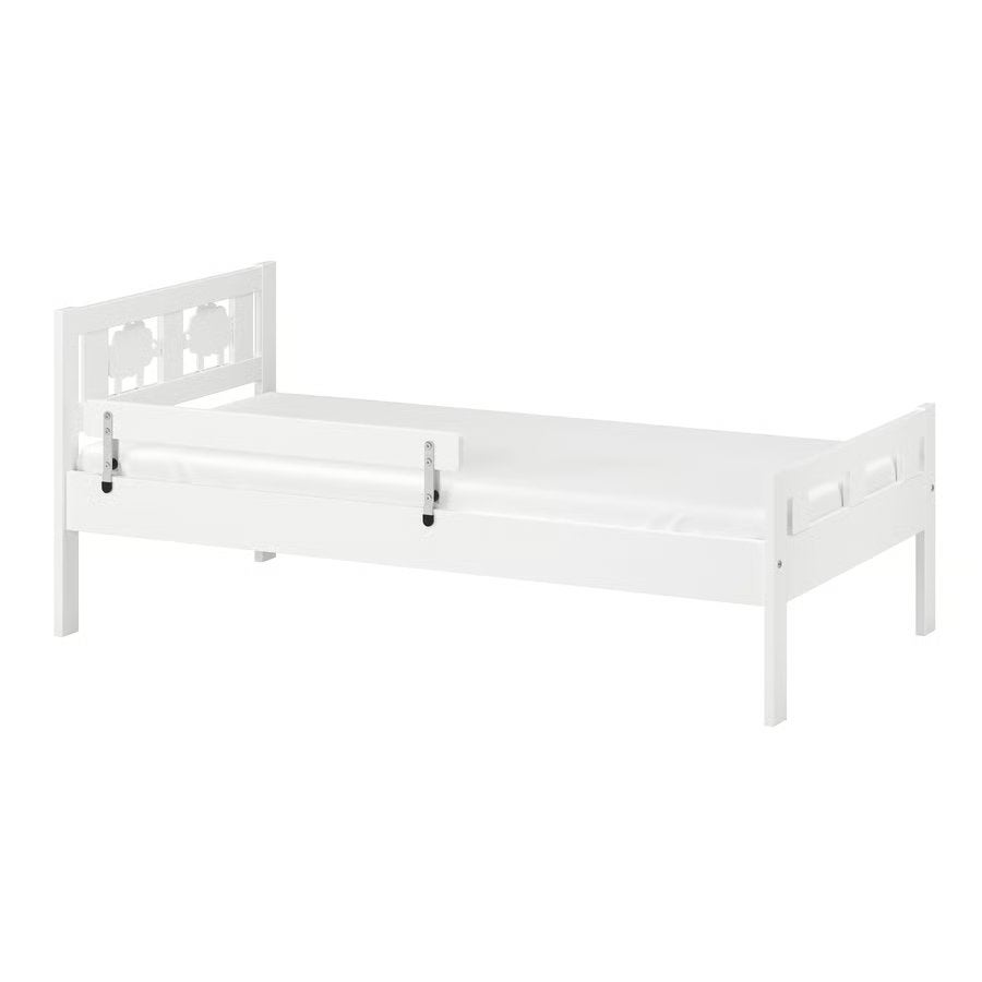 IKEA KRITTER Peuterbed 70x160 cm – Wit inclusief matras, 70 tot 85 cm, Zo goed als nieuw, 160 tot 180 cm, Ophalen