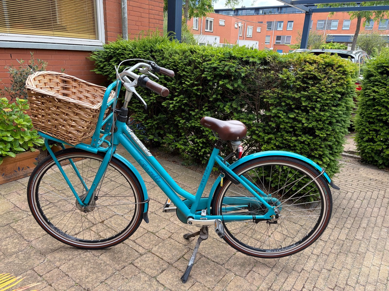 Gazelle fiets in goede staat met mand, Ophalen, Terugtraprem, Gebruikt, Versnellingen