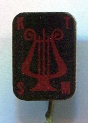 K.T.S.M. blik harp vereniging speldje ( L_206), Verzenden, Zo goed als nieuw, Merk, Speldje of Pin