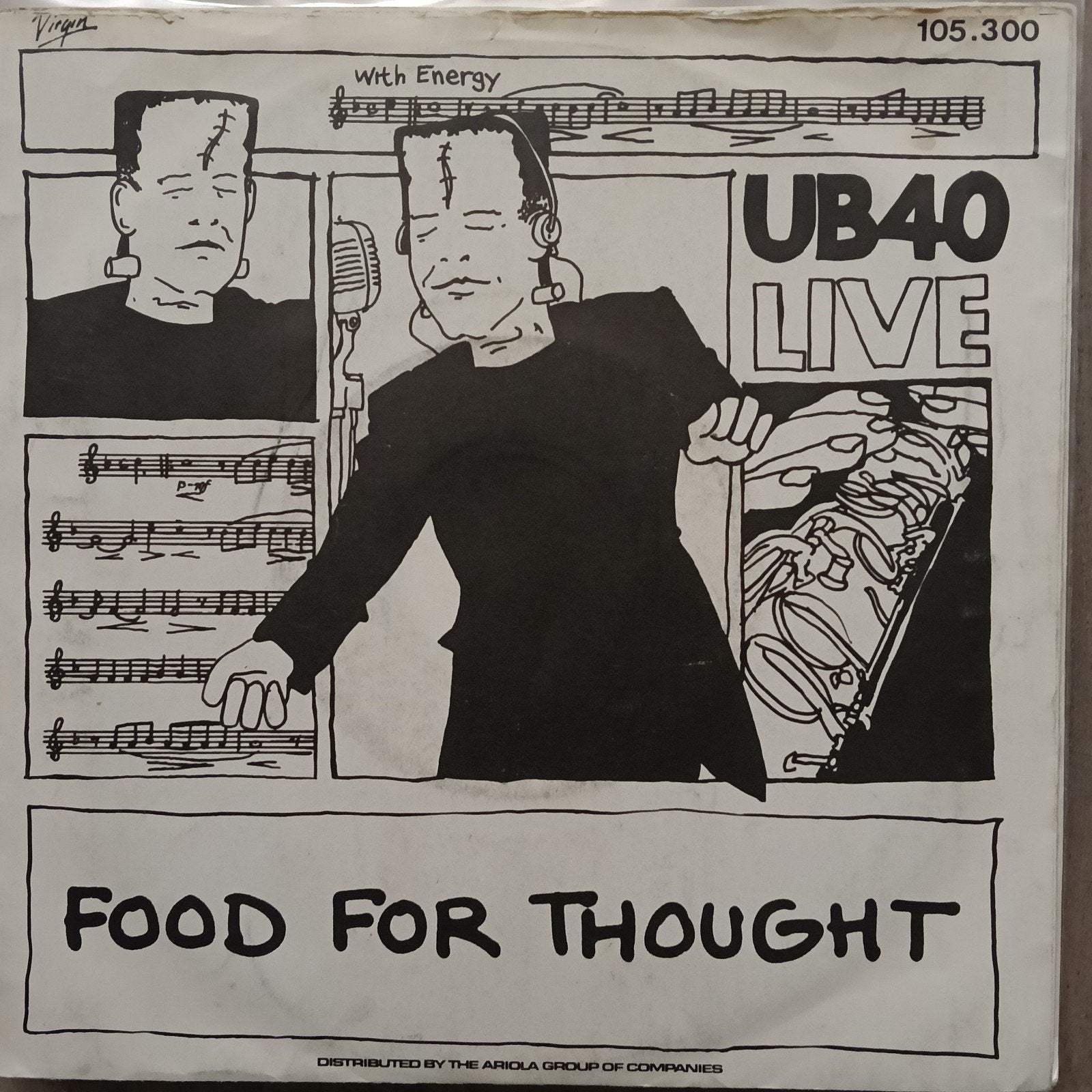UB40 Food for thought live, Ophalen of Verzenden, Gebruikt, 7 inch, Pop