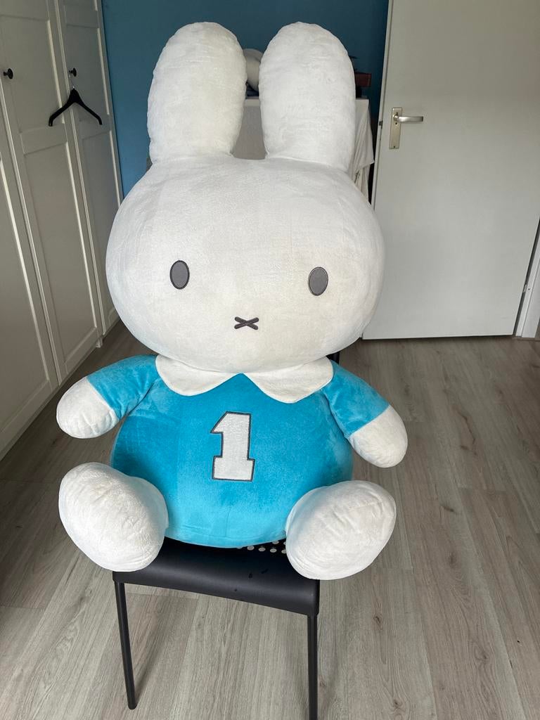 Grote Nijntje Knuffel - Blauw Shirt met Nummer 1, Ophalen, Zo goed als nieuw