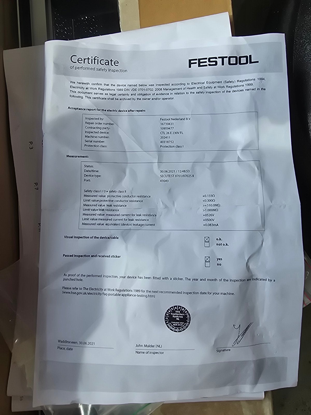 Festool SECUREST 0701 07025 B - nieuwe, Ophalen of Verzenden, Zo goed als nieuw