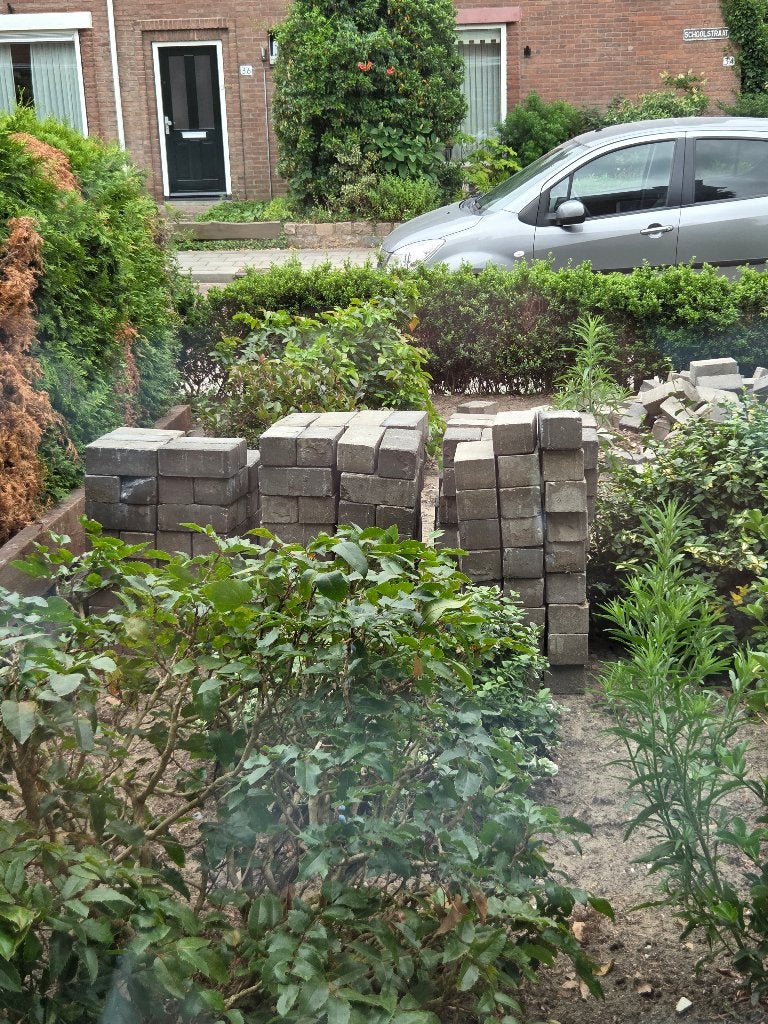 Betonklinkers, Ophalen, Gebruikt