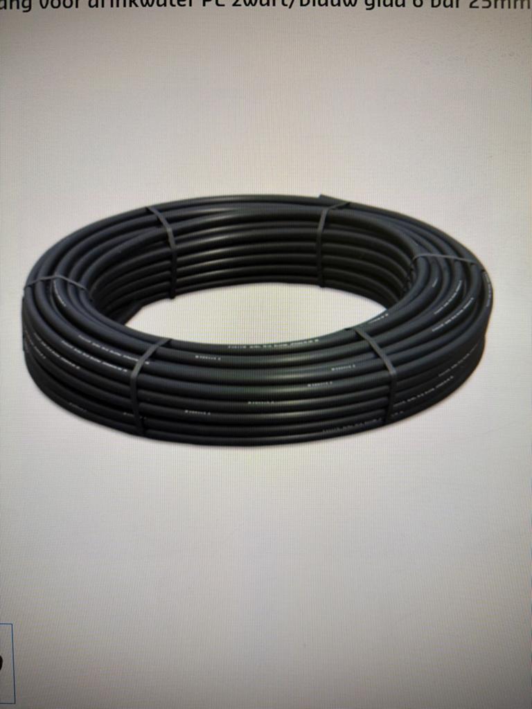 Tyleenslang PE zwart/blauw glad 6 bar 16 mm en 25 mm, Overige materialen, Minder dan 20 mm, 6 meter of meer, Overige typen