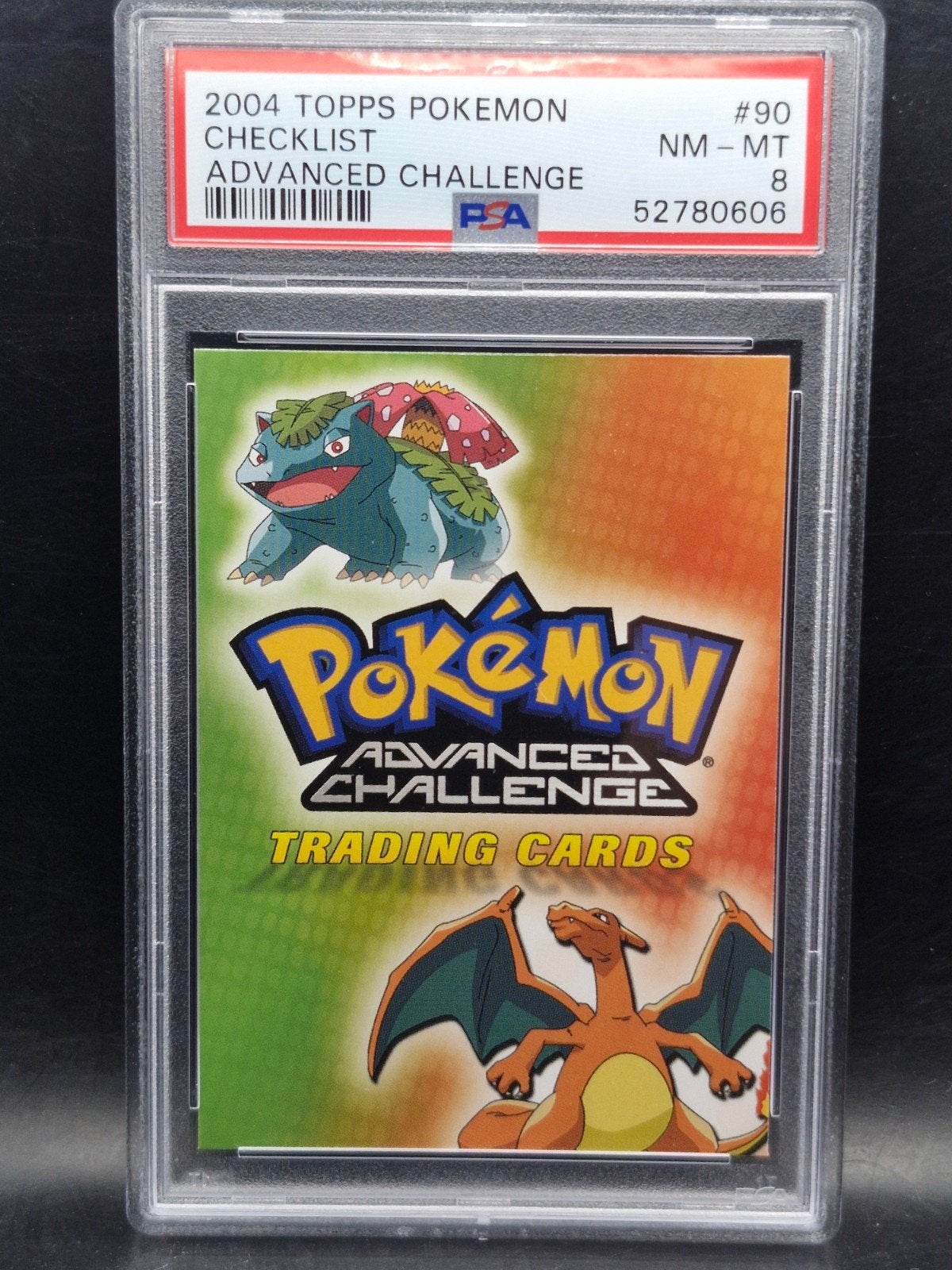 Advanced challenge 2004 topps pokemon checklist #90 PSA 8, Hobby en Vrije tijd, Verzamelkaartspellen | Pokémon, Verzenden, Zo goed als nieuw