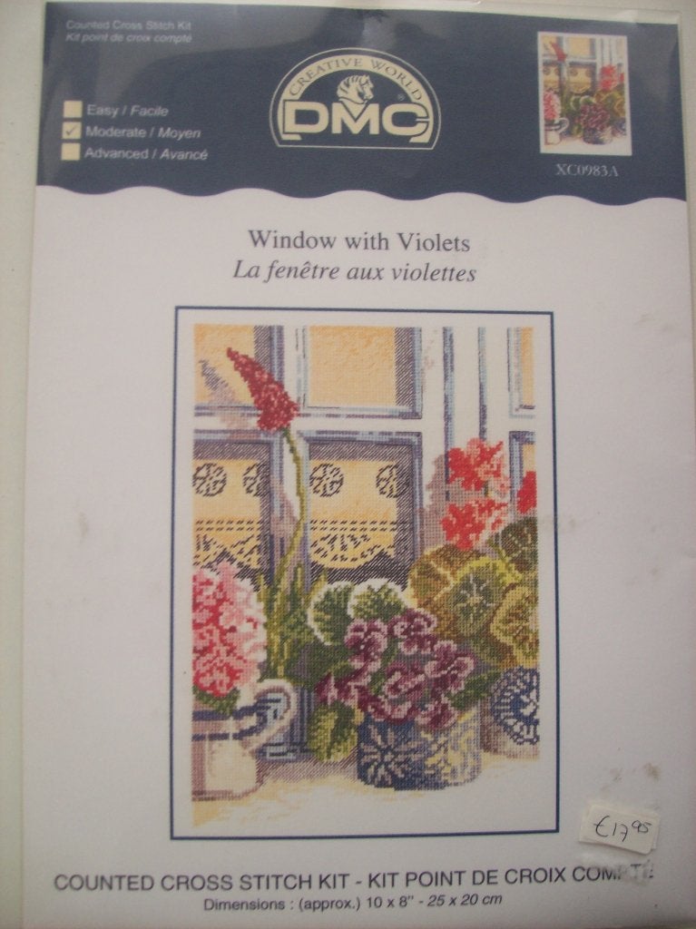 Borduurpakket Bloemen voor het raam xc0983A, ., Nieuw, Ophalen of Verzenden, .