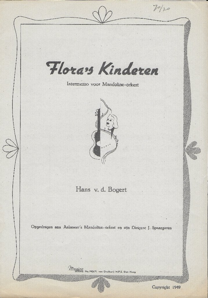 Bo801 mandoline bladmuziek flora's kinderen, Ophalen of Verzenden, Gebruikt, Artiest of Componist, Klassiek