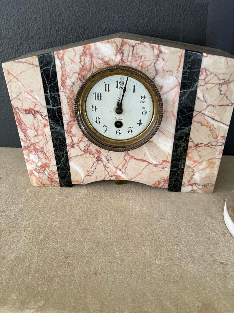Vintage marmeren klok - Decoratief object, Antiek en Kunst, Antiek | Klokken, Ophalen of Verzenden