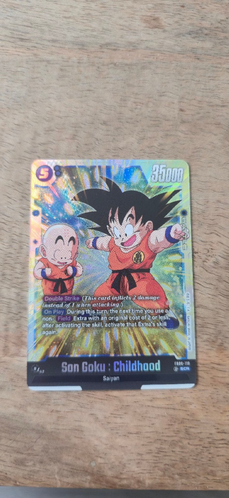 Son Goku Childhood FB06-119 SCR Dragon Ball Super Card Game, Ophalen of Verzenden, Nieuw, Losse kaart, Foil