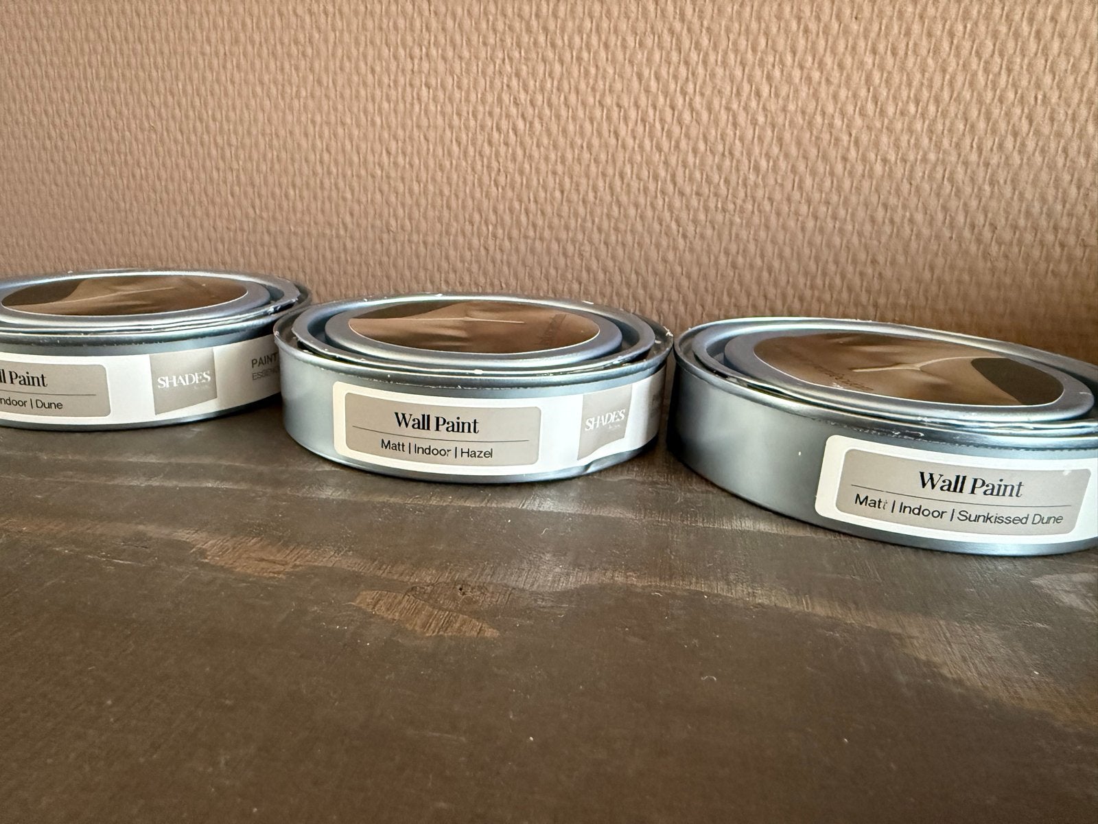 3x Shades by Eric Kuster muurverf testpotjes, Overige kleuren, Ophalen of Verzenden, Minder dan 5 liter, Verf