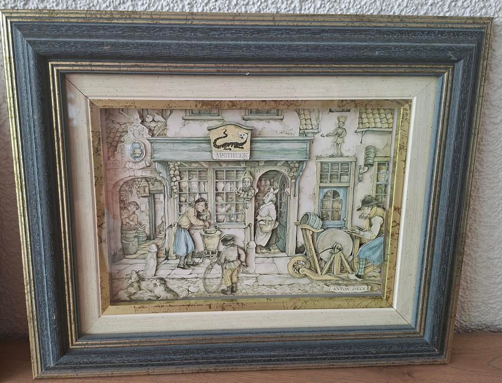 Anton Pieck 3D Lijsten - Set van 7, Antiek en Kunst, Ophalen of Verzenden