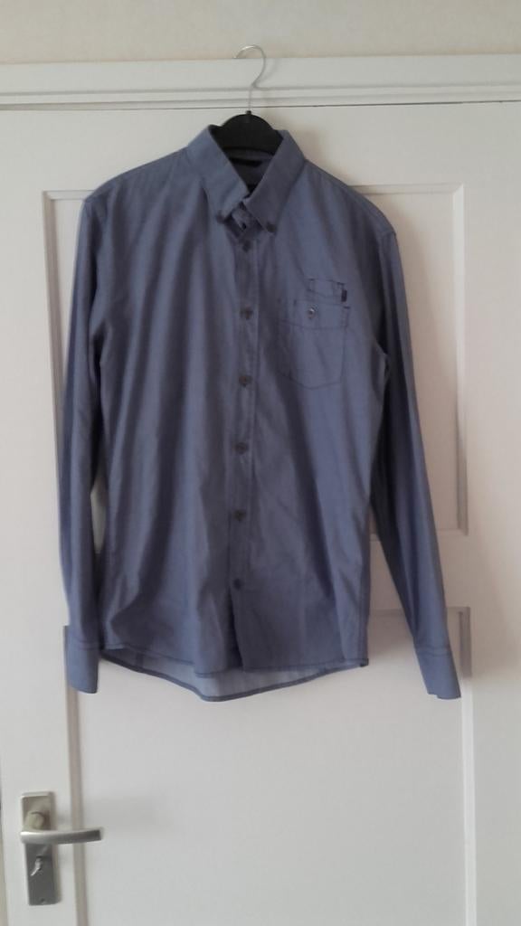 JC Rags overhemd MAAT M Tailored fit, Blauw, Zo goed als nieuw, JC Rags, Halswijdte 39/40 (M)