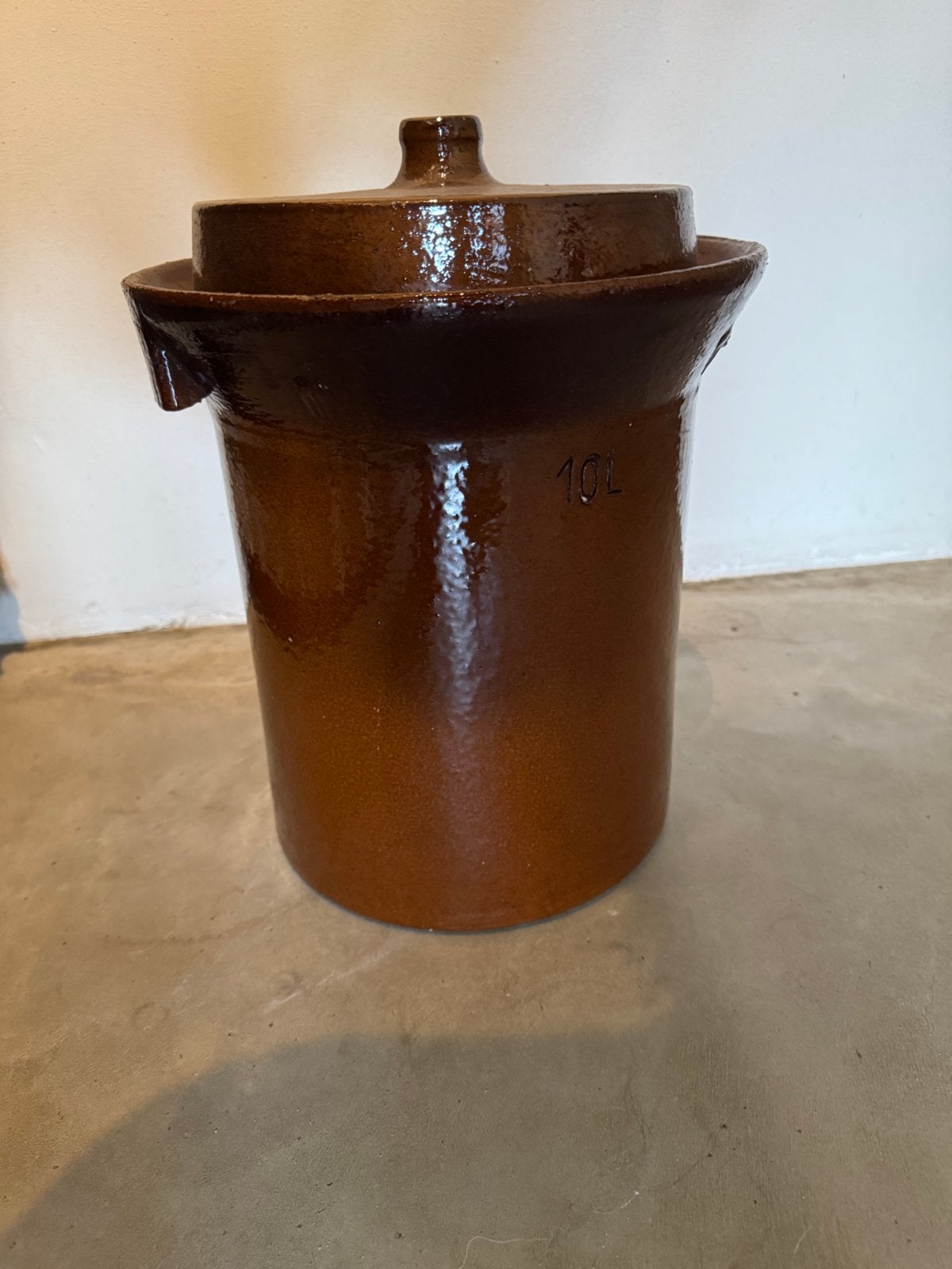 Zuurkool of fermentatie pot 10 liter met waterslot, Ophalen of Verzenden, Zo goed als nieuw, Steen/keramiek, Overige typen