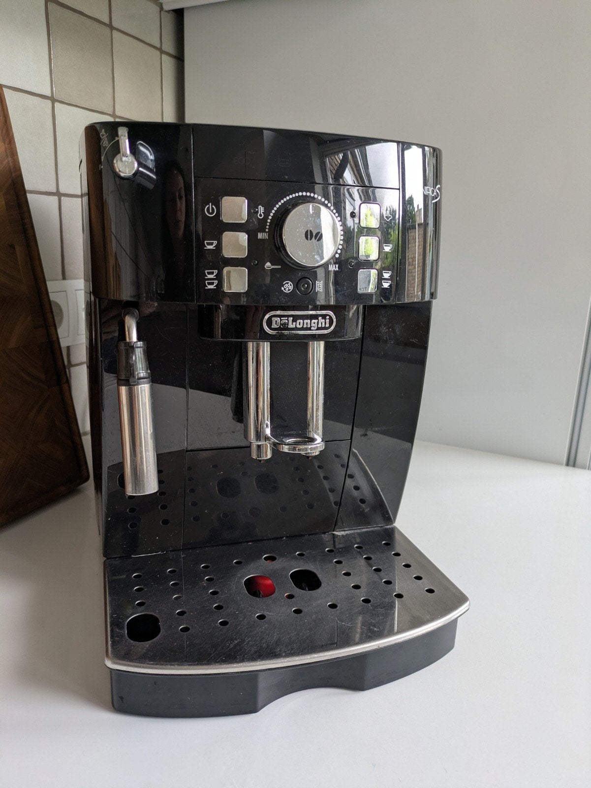 Espressomachine Delonghi Magnifica S ECAM 21.117.B, Ophalen, Gebruikt, Espresso apparaat, Koffiebonen