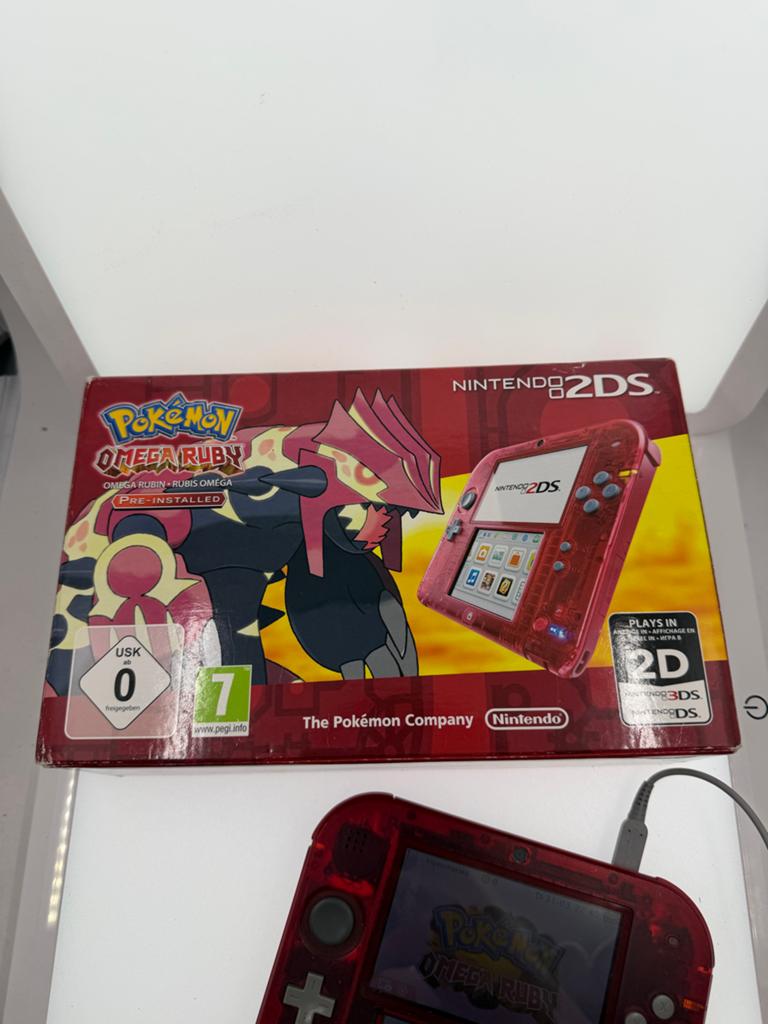 Nintendo 2DS Transparant Rood met Pokémon Omega Ruby, Spelcomputers en Games, Spelcomputers | Nintendo 2DS en 3DS, Met games, 2DS