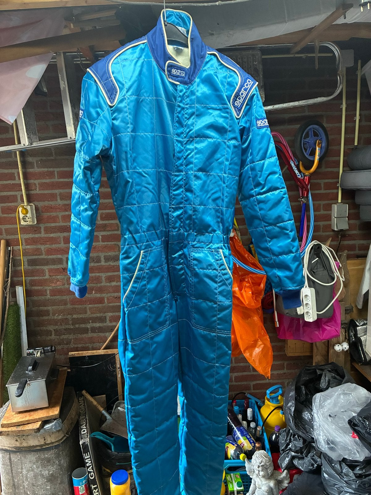 Sparco race overall - Maat 48/50 (label 56) kleur lichtblauw, Ophalen of Verzenden, Gebruikt, Kleding of Schoenen