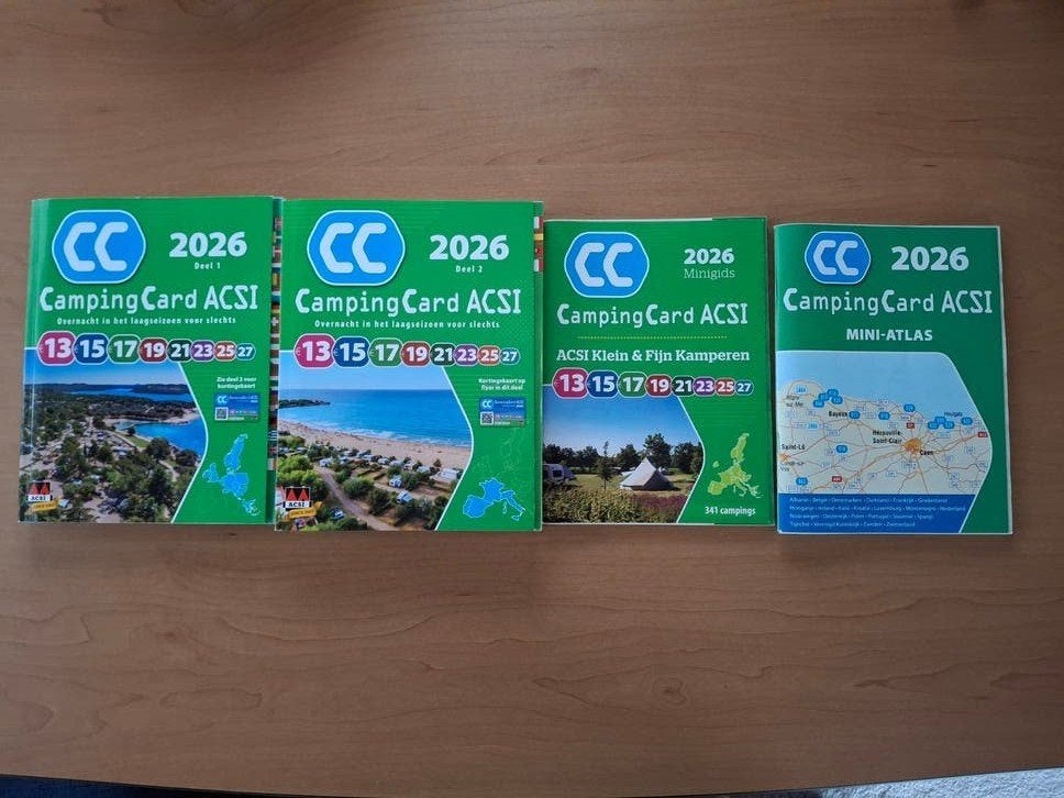 Te koop nieuwe Acsi campingboekjes 2026 van geheel Europa., Ophalen of Verzenden, Nieuw