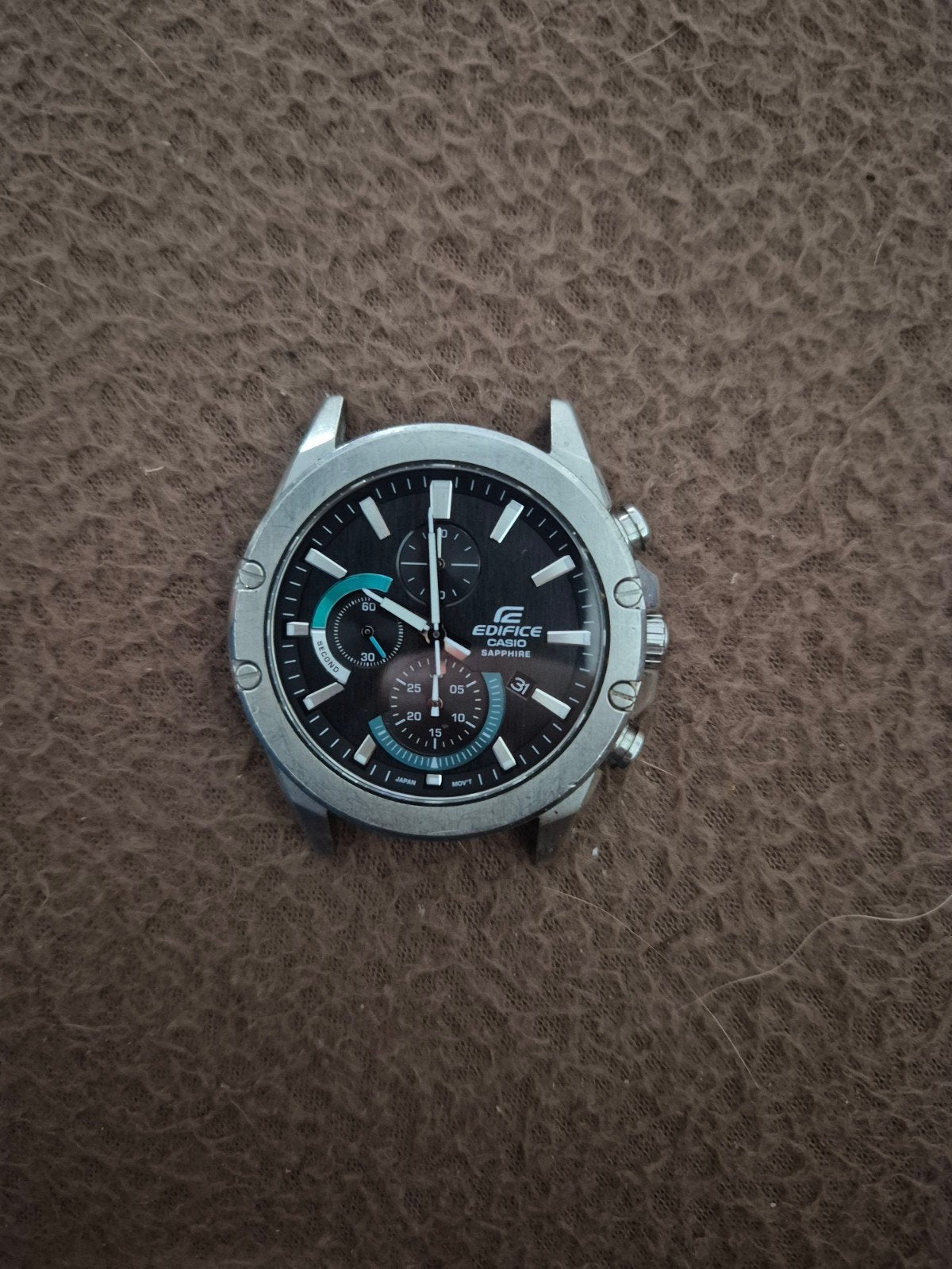 Casio Edifice Sapphire Herenhorloge - Zonder Bandje, Sieraden, Tassen en Uiterlijk, Horloges | Heren, Casio, Gebruikt, Staal, Polshorloge