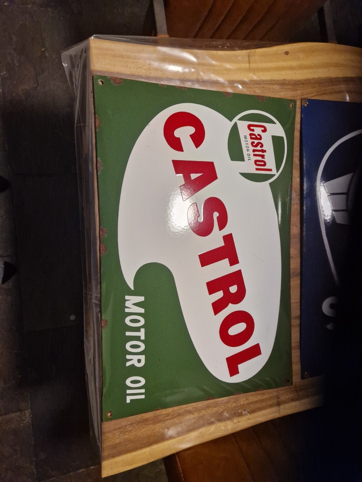 Vintage Castrol Motor Oil Emaille Reclamebord, Ophalen