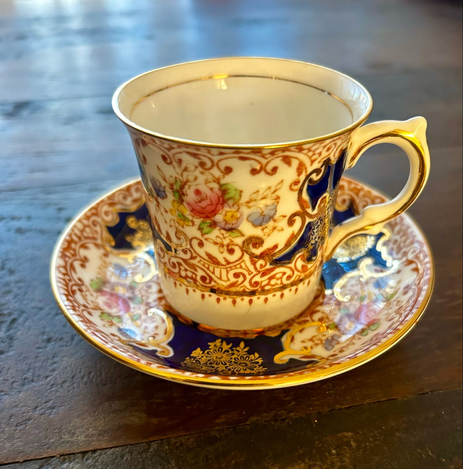 Vintage Salisbury Imari "2207" kop en schotel, Ophalen of Verzenden