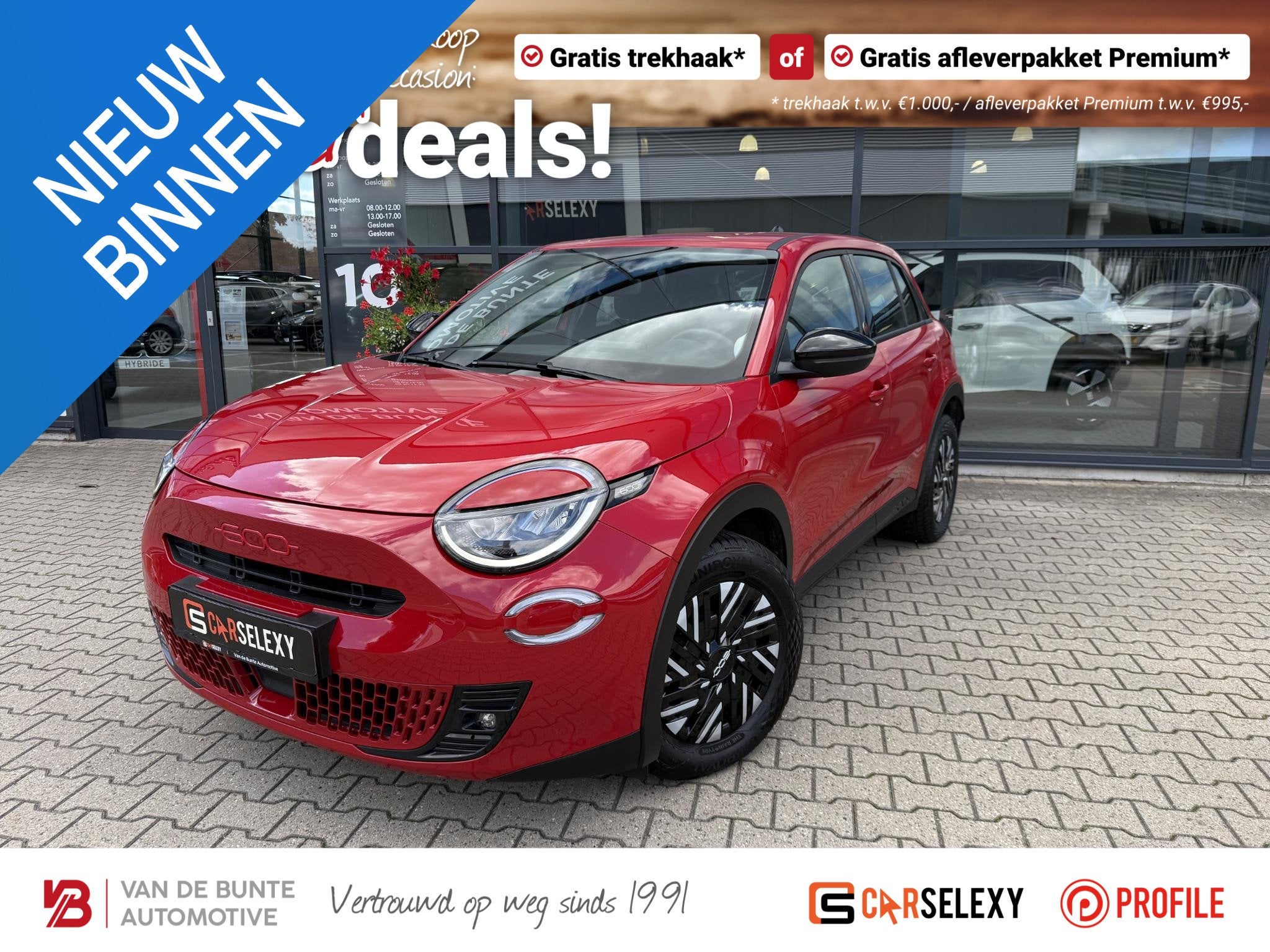 Fiat 600e RED 54 kWh *Cruise Control & LED*, Auto's, 12 maanden, Stof, Gebruikt, 156 pk