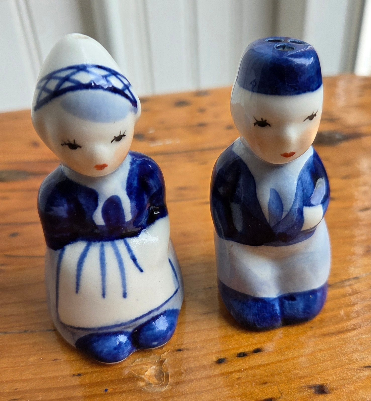 Vintage Delfts Blauw Peper en Zoutstel - Hollandse Kleder, Huis en Inrichting, Ophalen of Verzenden