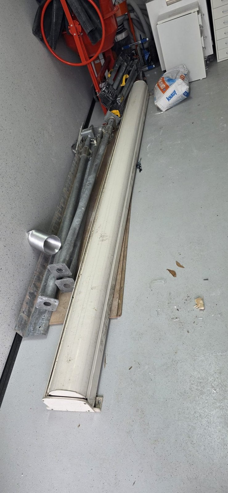 Zonnescherm 3.50m, 150 tot 300 cm, Ophalen, Gebruikt, Knikarmscherm