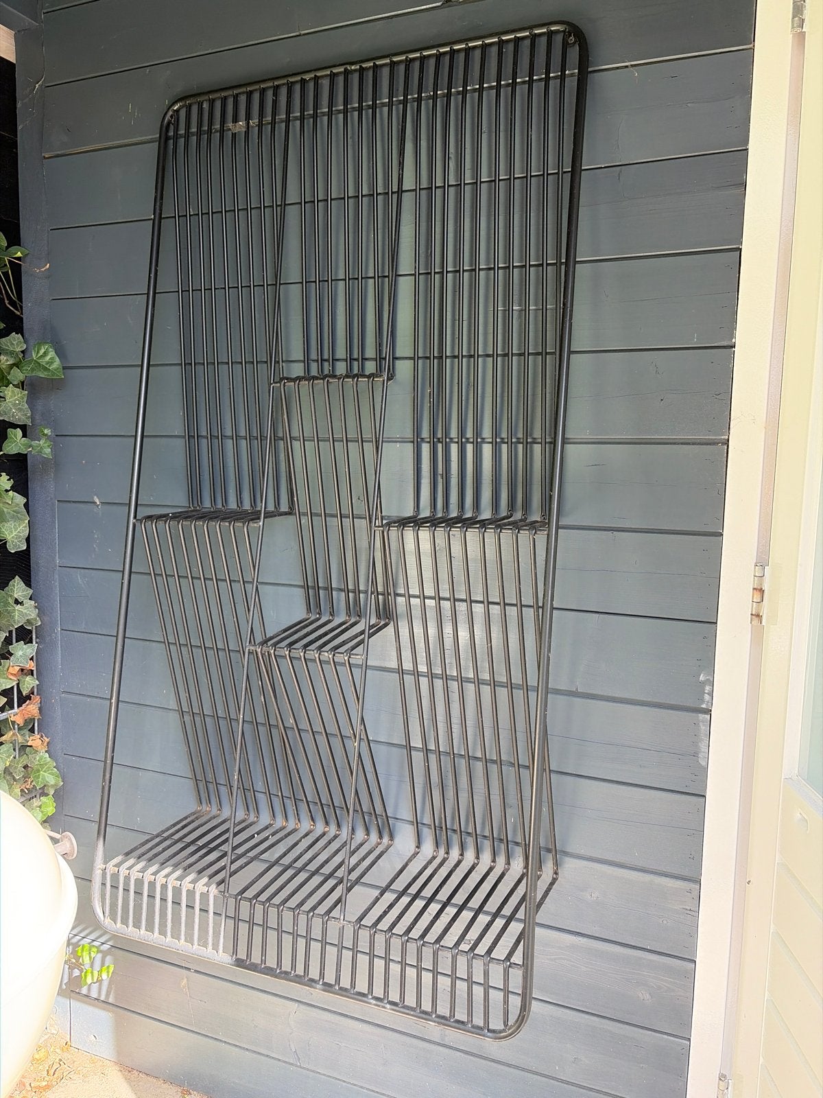 Metalen wandrek/plantenrek - Zwart, Huis en Inrichting, Ophalen, Gebruikt, Zwart, Metaal