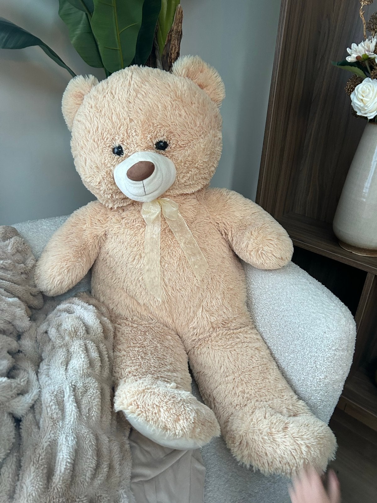 Grote knuffelbeer (teddy) 100cm, Ophalen, Beer, Zo goed als nieuw, Middelgroot (20 tot 80 cm)