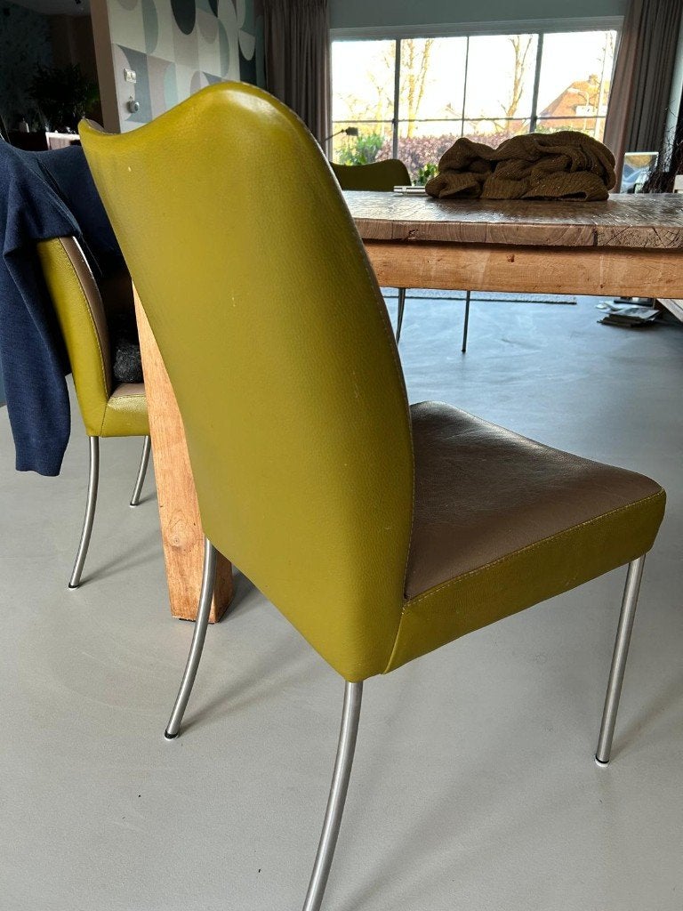 Bert Plantagie designstoelen set, Ophalen, Gebruikt, Leer, Bert Plantagie