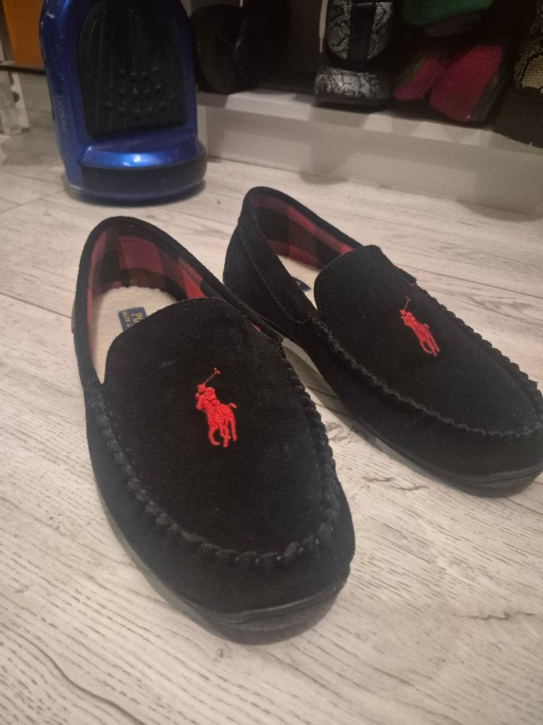 Ralph Lauren instappers - Alleen ophalen, Ophalen, Zo goed als nieuw, Instappers, Zwart