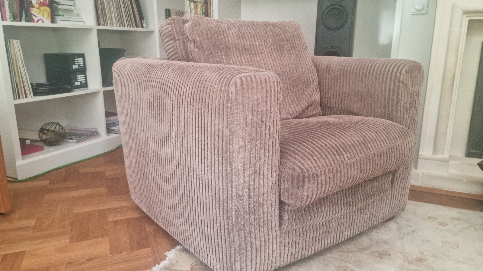 2x Linteloo fauteuil, brede ribfluweel, fraaie staat, Huis en Inrichting, 75 tot 100 cm, Ophalen of Verzenden, Stof, 50 tot 75 cm