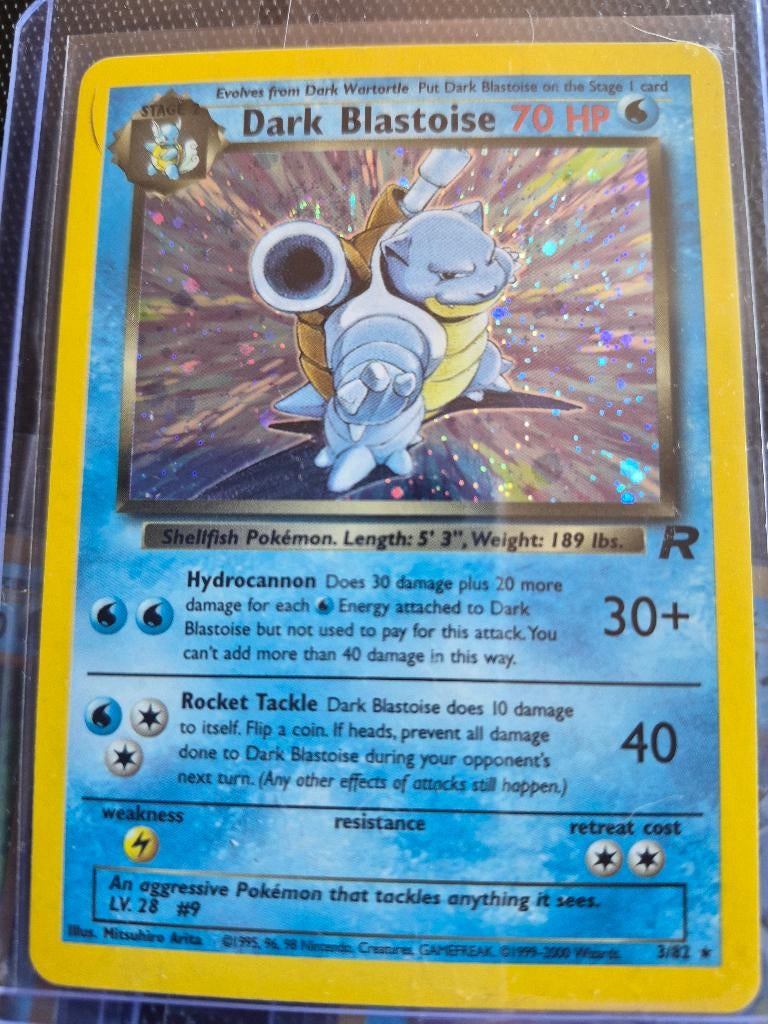 Dark Blastoise, Ophalen of Verzenden, Zo goed als nieuw, Losse kaart, Foil
