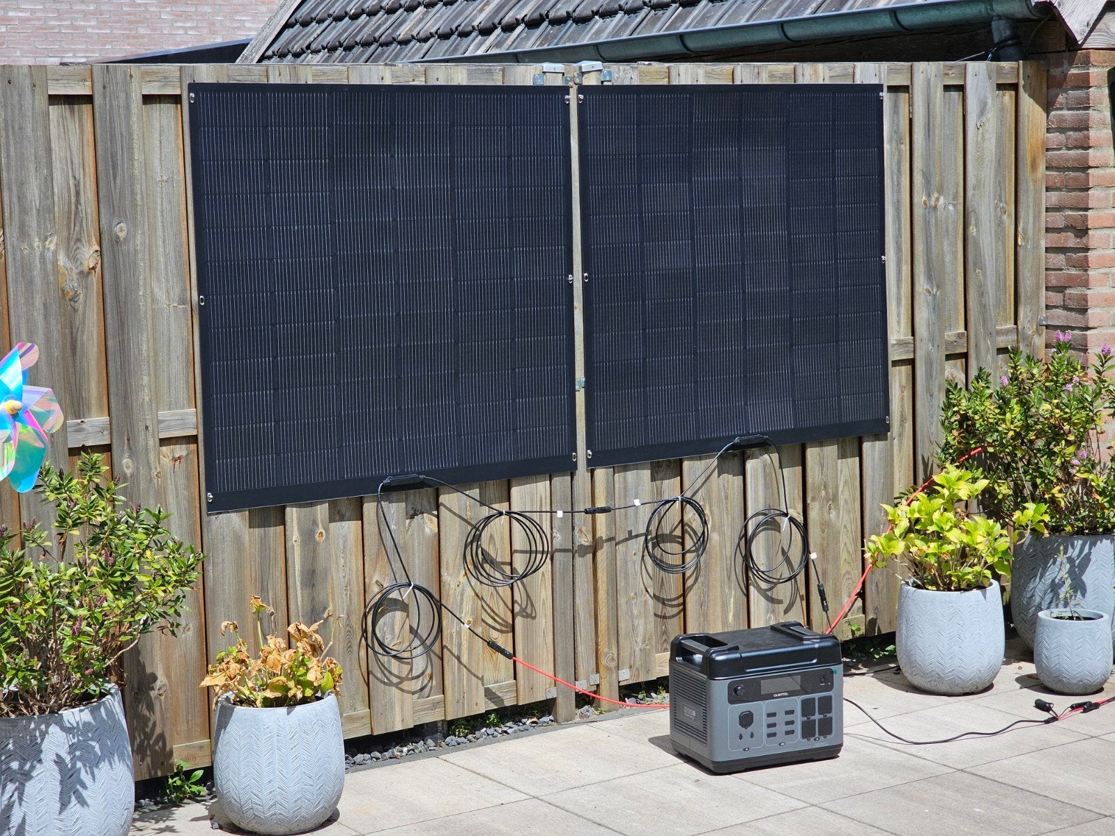 Draagbare zonnepanelen flexibel powerstation thuisbatterij, Ophalen of Verzenden, Zo goed als nieuw