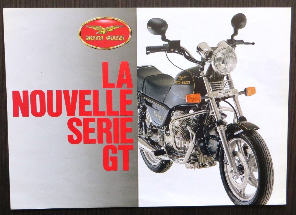 Flyer Moto Guzzi GT Serie (Mille, 650, 350) - 1988 (Frans), Motoren, Handleidingen en Instructieboekjes, Verzenden, Moto Guzzi