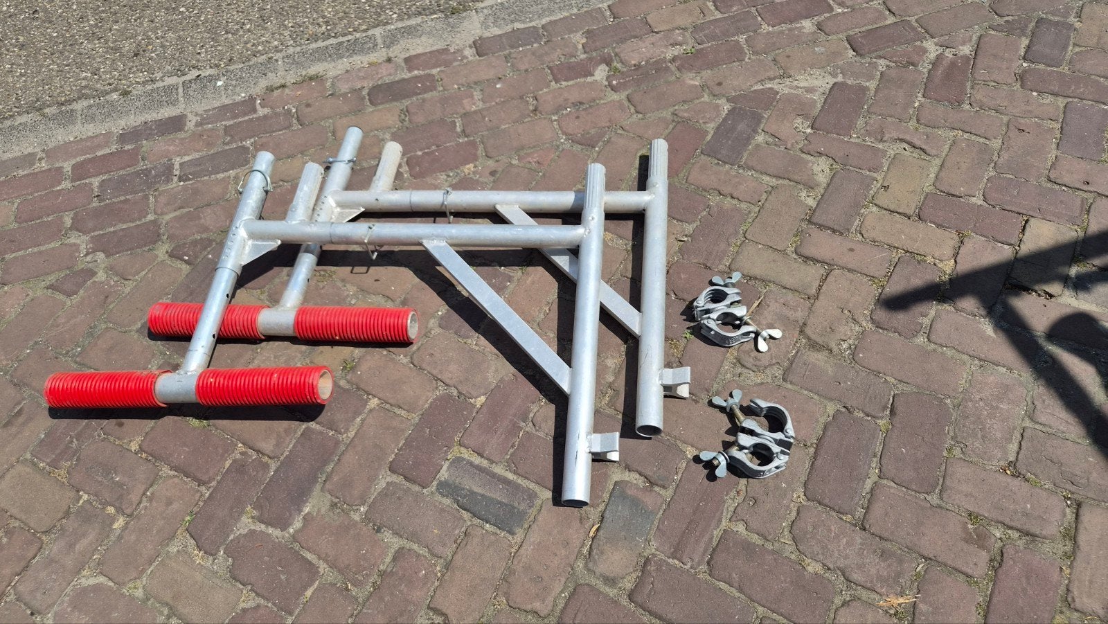 Te koop aluminium uitwijkconsole dakkapel steiger, Doe-het-zelf en Verbouw, Steigers, Rolsteiger of Kamersteiger, 5 meter of hoger