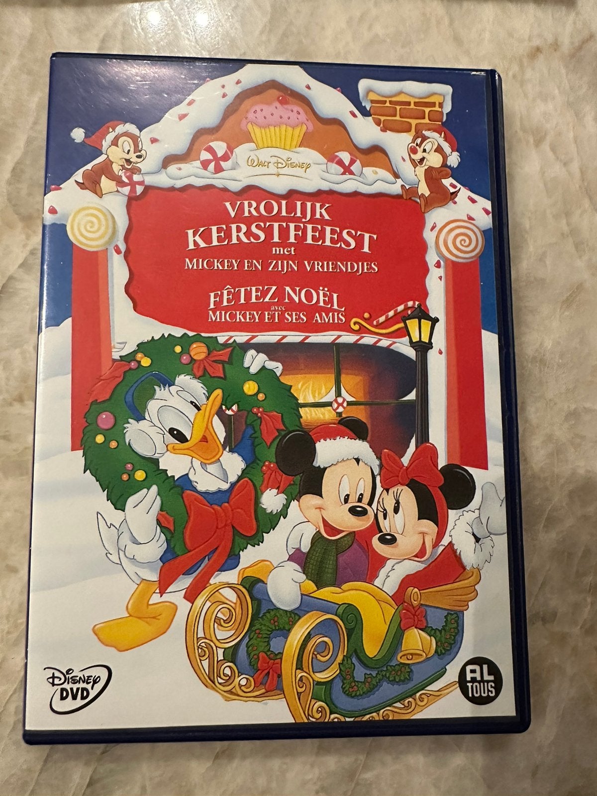 Dvd Vrolijk Kerstfeest met Mickey en zijn vrienden, Tekenfilm, Ophalen of Verzenden, Zo goed als nieuw, Alle leeftijden