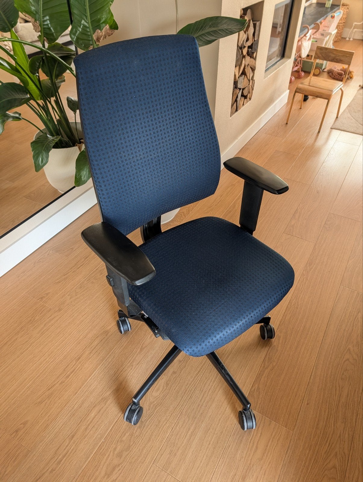 Interstuhl bureaustoel, Ophalen, Gebruikt, Blauw, Bureaustoel