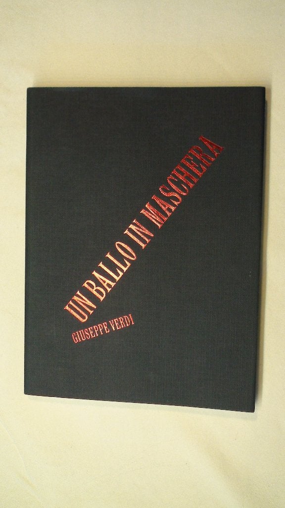 Un Ballo in Maschera Giuseppe Verdi boek, Ophalen of Verzenden, Zo goed als nieuw, Artiest, Giuseppe Verdi