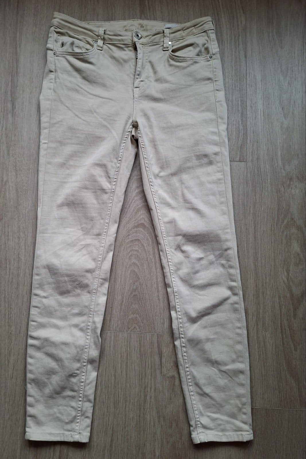 Beige Skinny Jeans Cotton Club - Maat 33, Kort, Beige, Zo goed als nieuw, Cotton Club
