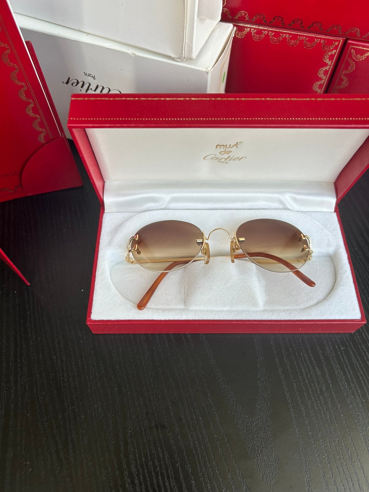 Cartier bril portofino big C, Ophalen of Verzenden, Zo goed als nieuw, Overige kleuren, Overige merken